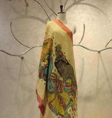 Handpainted kalamkari duppata