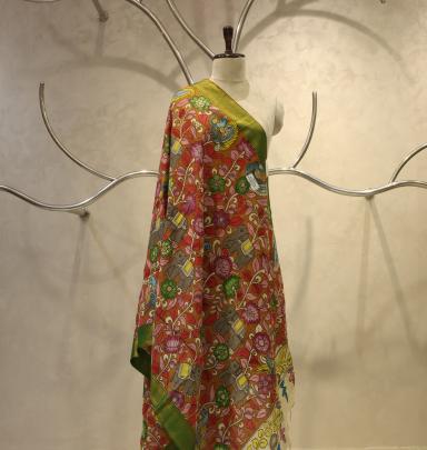 Handpainted kalamkari duppata