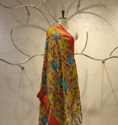 Handpainted kalamkari duppata