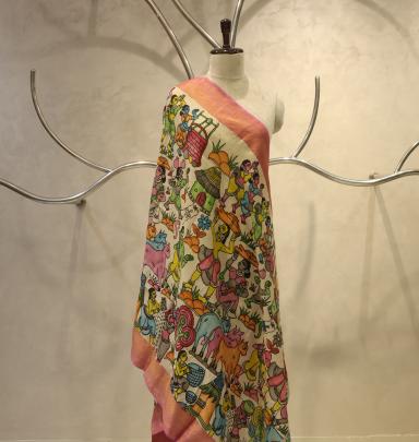 Handpainted kalamkari duppata