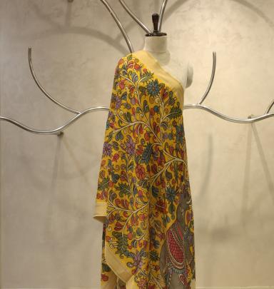 Handpainted kalamkari duppata