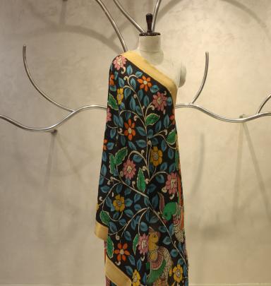 Handpainted kalamkari duppata