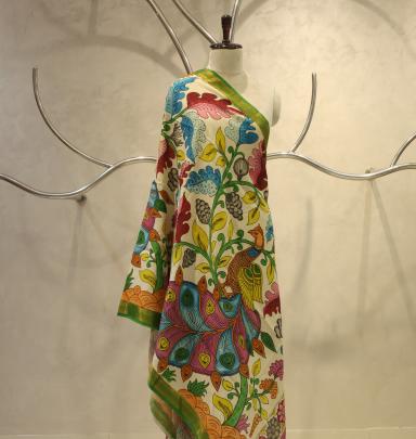 Handpainted kalamkari duppata