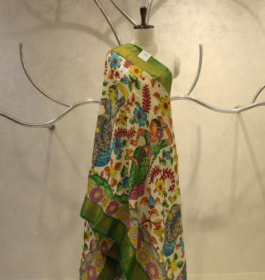 Handpainted kalamkari duppata