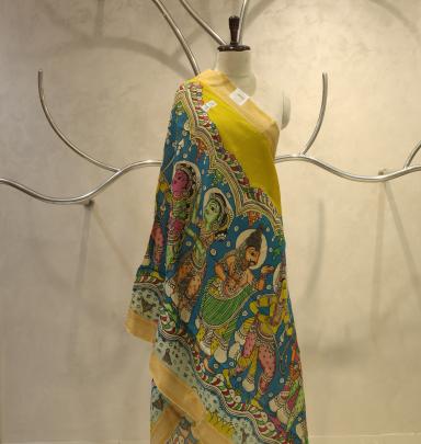 Handpainted kalamkari duppata