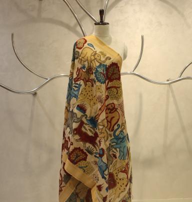 Handpainted kalamkari duppata