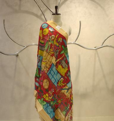 Handpainted kalamkari duppata Handpainted duppatas