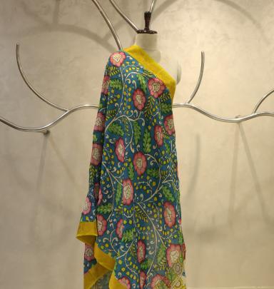 Handpainted kalamkari duppata Handpainted duppatas