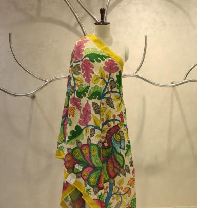 Handpainted kalamkari duppata Handpainted duppatas