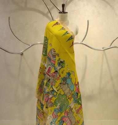 Handpainted kalamkari duppata Handpainted duppatas