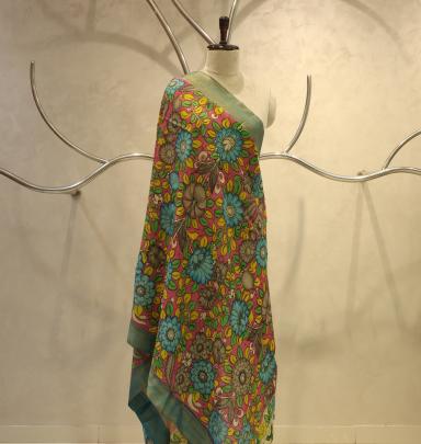 Handpainted kalamkari duppata Handpainted duppatas