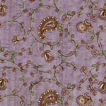 Multicolored embroidery jaal work on pure tassar silk fabric Banarasi Work