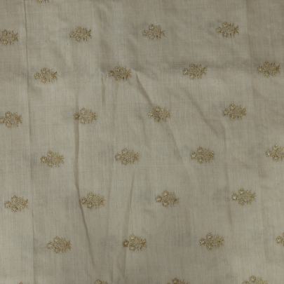 Munga Silk with Golden & Silver Embroidery Butta work fabric Pure Banarasi fabrics
