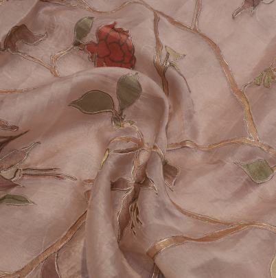 Organza applique work fabric