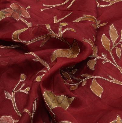 Organza applique work fabric