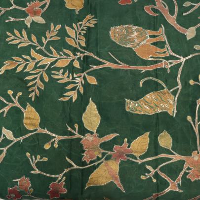 Organza applique work fabric Banarasi Work