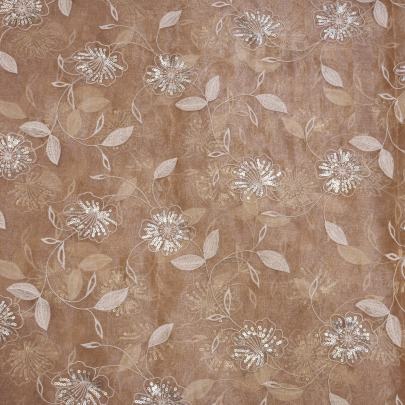 Organza embroidery work fabric Banarasi Work