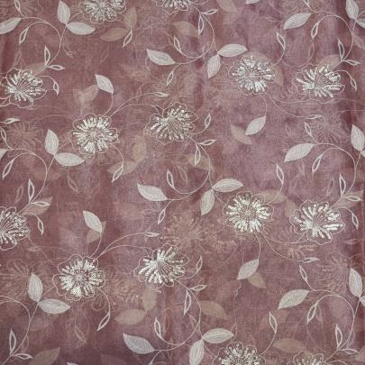 Organza embroidery work fabric Banarasi Work