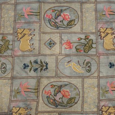 Organza tissue embroidery work fabric Banarasi Work