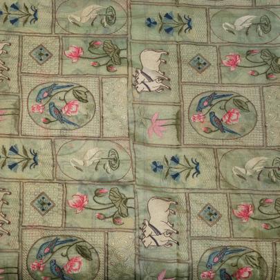 Organza tissue embroidery work fabric Banarasi Work