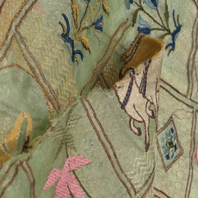 Organza tissue embroidery work fabric Banarasi Work