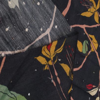 Printed Munga silk fabric Printed Silk fabrics