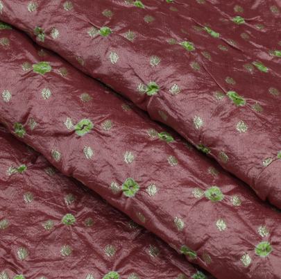 Pure handwoven banarasi bandhej fabric/