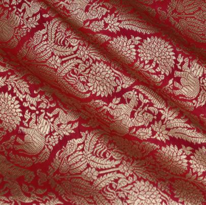 Pure handwoven banarasi brocade fabric/