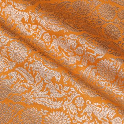 Pure handwoven banarasi brocade fabric/