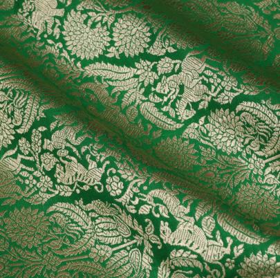 Pure handwoven banarasi brocade fabric/