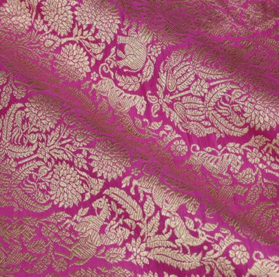 Pure handwoven banarasi brocade fabric/