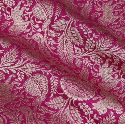 Pure handwoven banarasi brocade fabric/