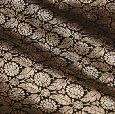 Pure handwoven banarasi brocade fabric/