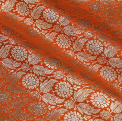 Pure handwoven banarasi brocade fabric/