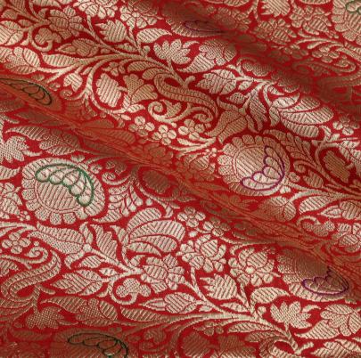 Pure handwoven banarasi brocade fabric/