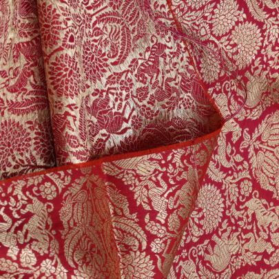 Pure handwoven banarasi brocade fabric/ Pure Banarasi fabrics