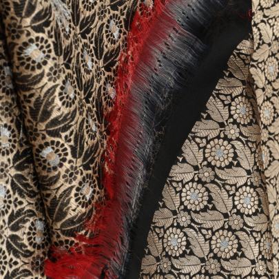 Pure handwoven banarasi brocade fabric/ Pure Banarasi fabrics