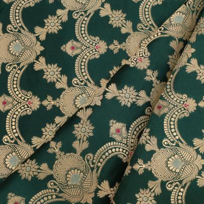Pure handwoven banarasi fabric