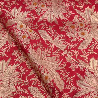 Pure handwoven banarasi fabric