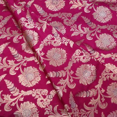 Pure handwoven banarasi fabric