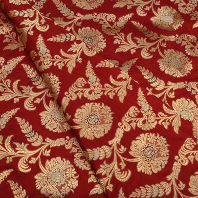 Pure handwoven banarasi fabric