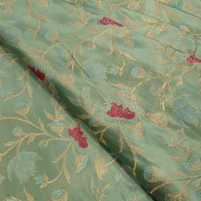 Pure handwoven banarasi fabric