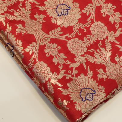 Pure handwoven banarasi fabric