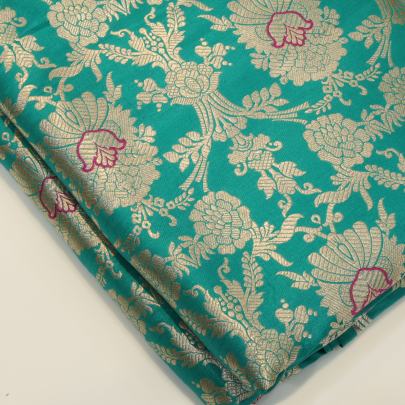 Pure handwoven banarasi fabric