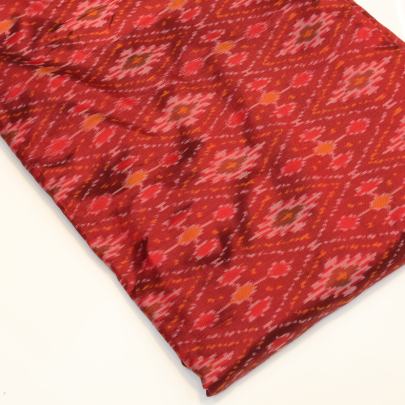 Pure silk ikkat fabric