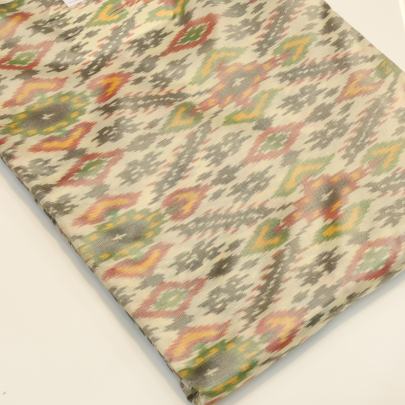 Pure silk ikkat fabric
