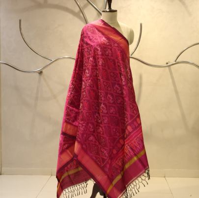Raw Silk Ikat Duppata