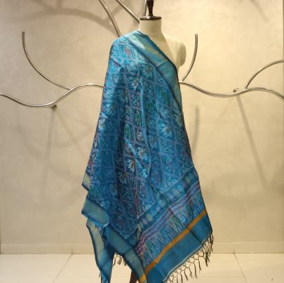 Raw Silk Ikat Duppata
