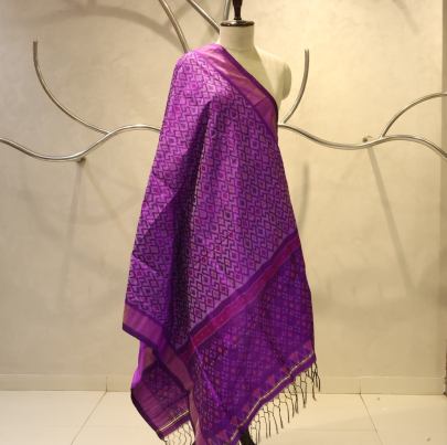 Raw Silk Ikat Duppata