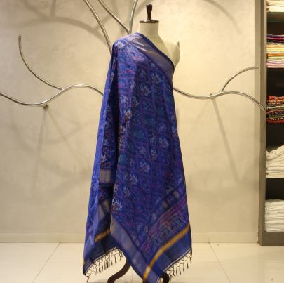 Raw Silk Ikat Duppata